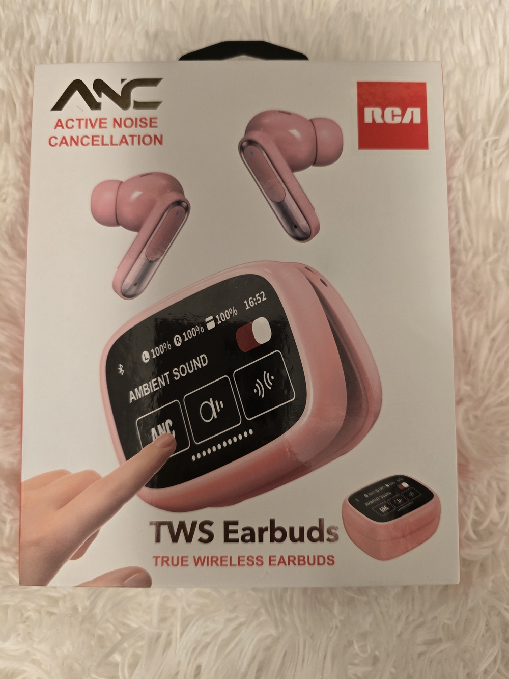 RCA Pink ANC TWS True Wireless Earbuds